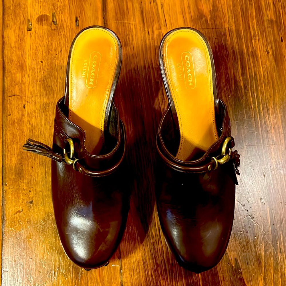 Vintage Coach Heeled Leather Booties